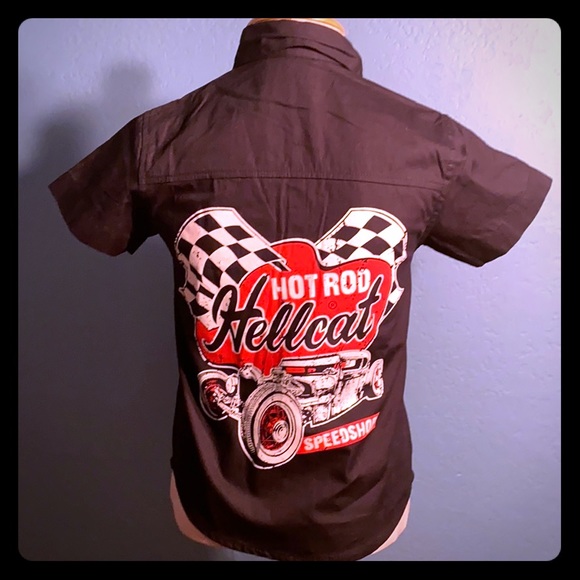 Kids work shirt Hot Rod Speedshop size 2 years - Picture 1 of 4